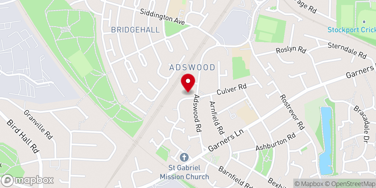 Map showing location of St Ambrose Catholic Church