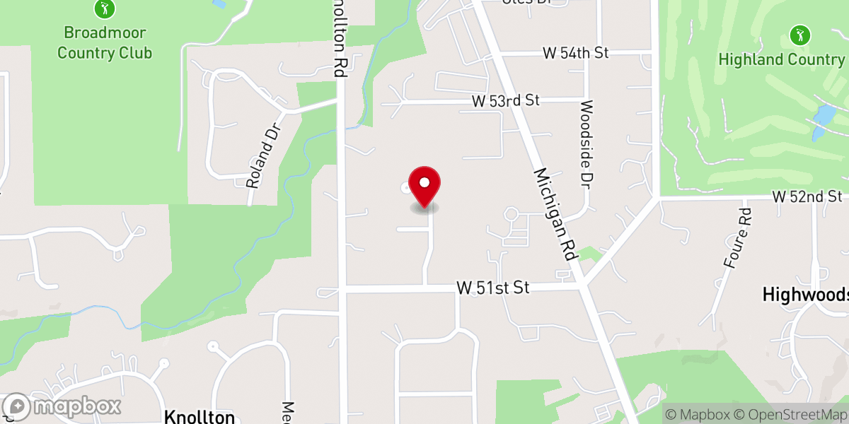 Map showing location of University United Methodist Church