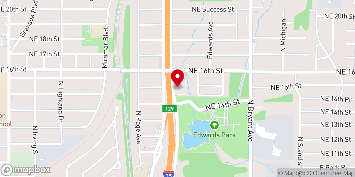 Map showing location of Redeemer Lutheran Church