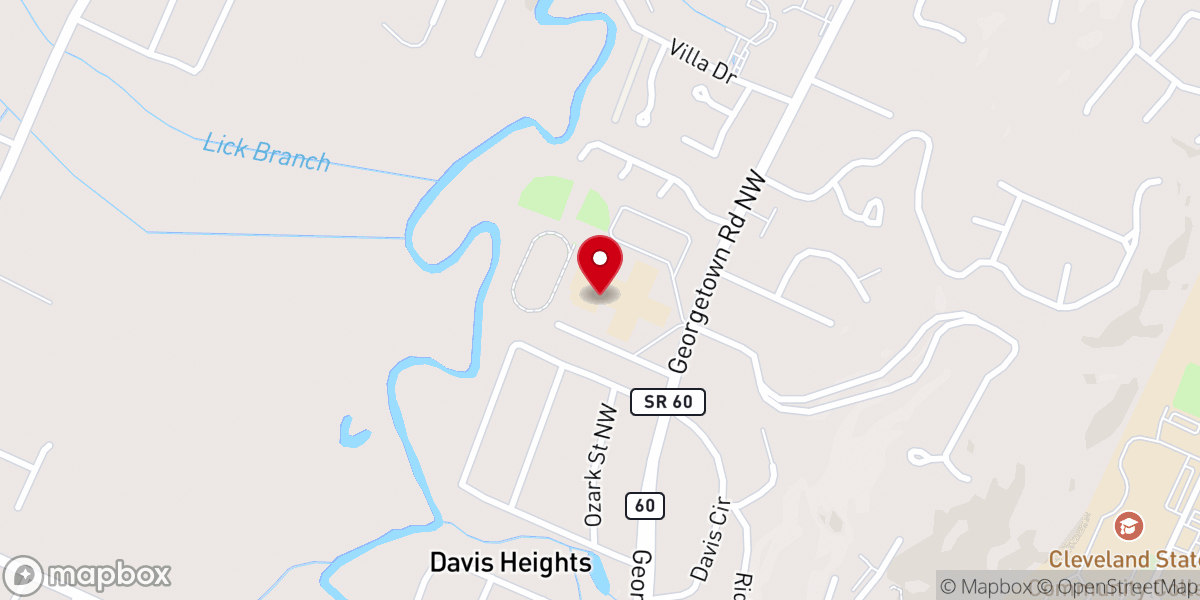 Map showing location of Rock Bridge Community Church - Cleveland