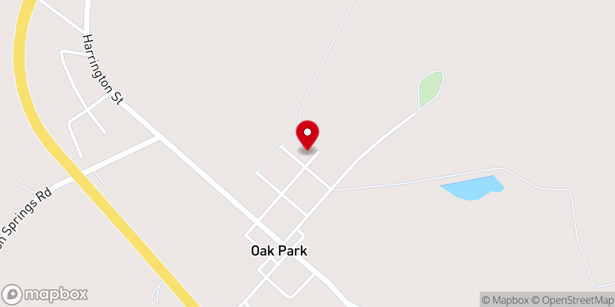 Map showing location of Olney Primitive Baptist Church