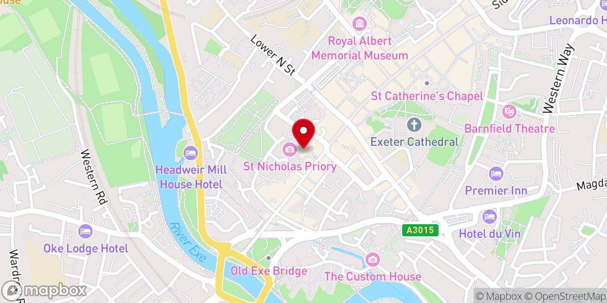 Map showing location of The Mint Methodist Church Centre