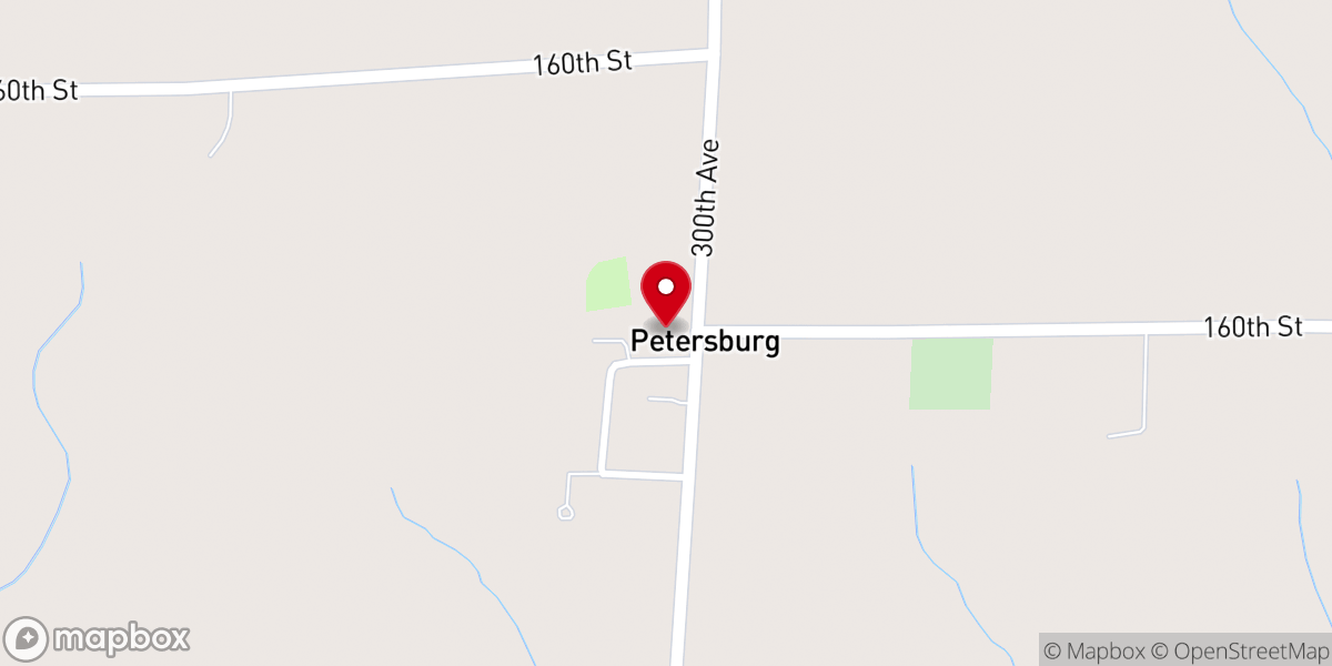 Map showing location of SS. Peter & Paul Catholic Church