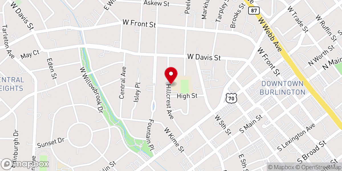 Map showing location of Blessed Sacrament Catholic School