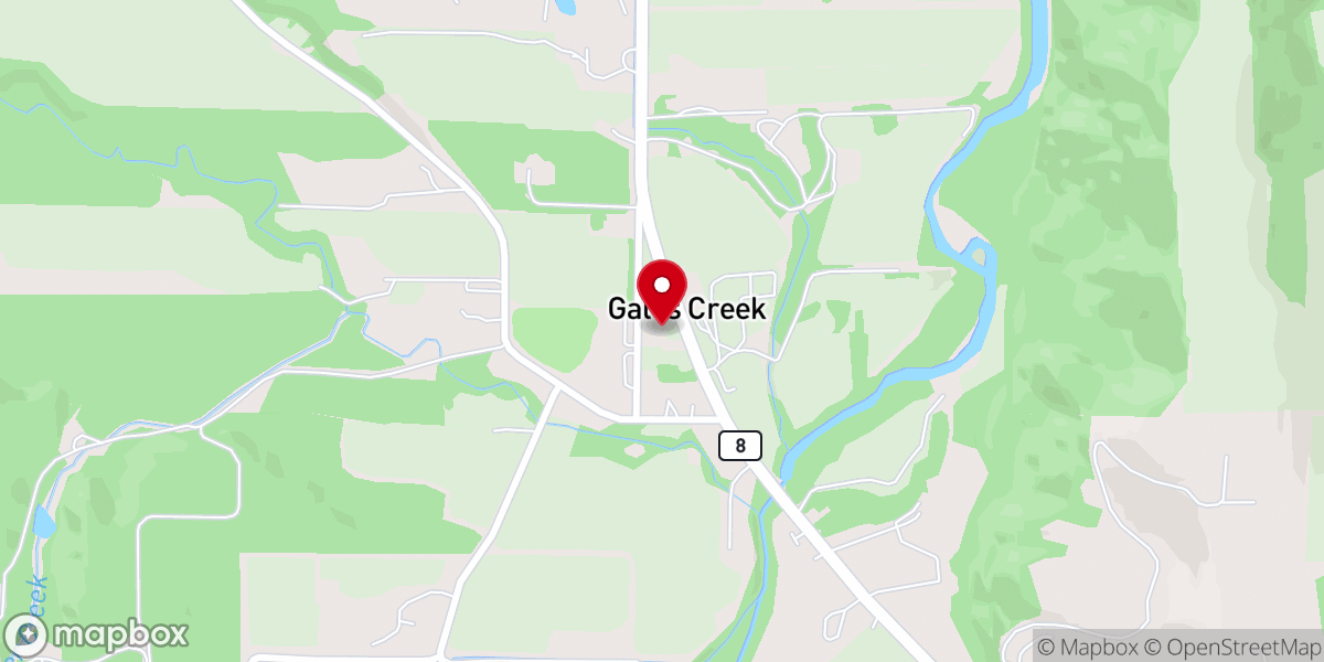Map showing location of Gales Creek Community Church