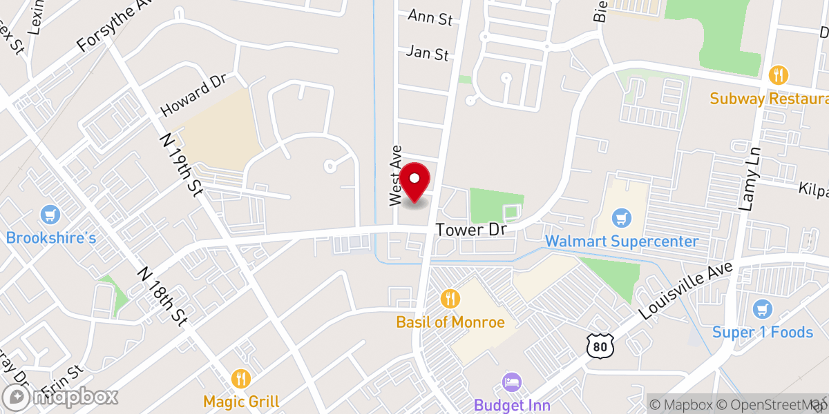 Map showing location of Trinity Lutheran Church