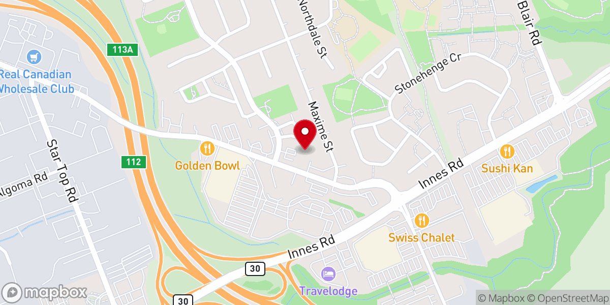 Map showing location of The House of Bread International Ministries (Ottawa) Inc.