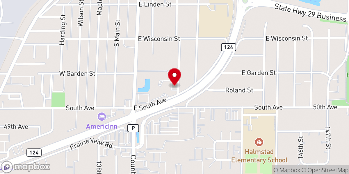 Map showing location of Our Hope Lutheran Church