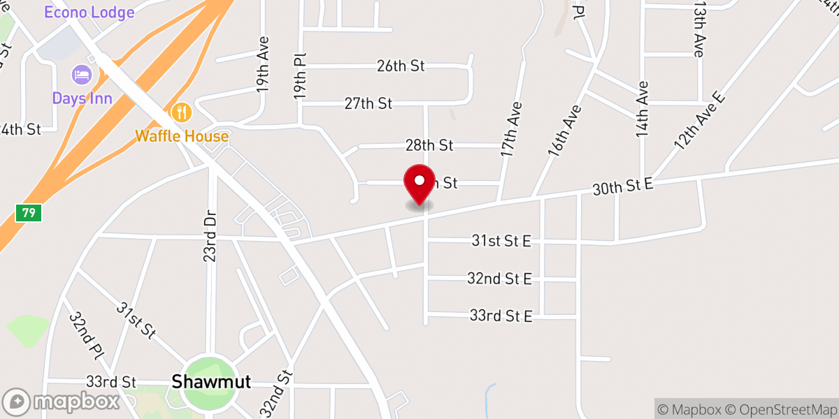 Map showing location of Todd Congregational Christian Church
