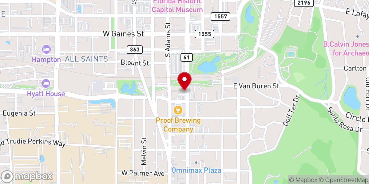Map showing location of Center Point Church