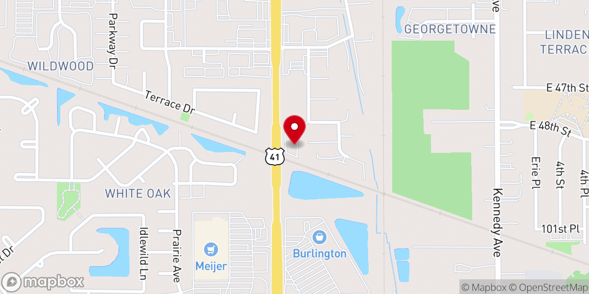 Map showing location of Suburban Bible Church