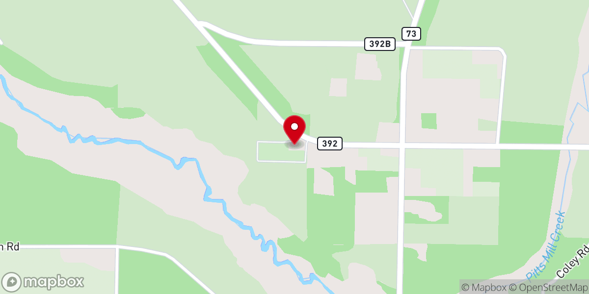 Map showing location of Cypress Creek Missionary Baptist Church