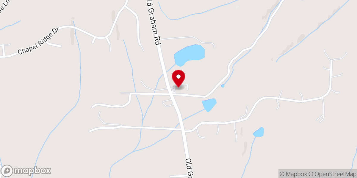 Map showing location of New Salem Church
