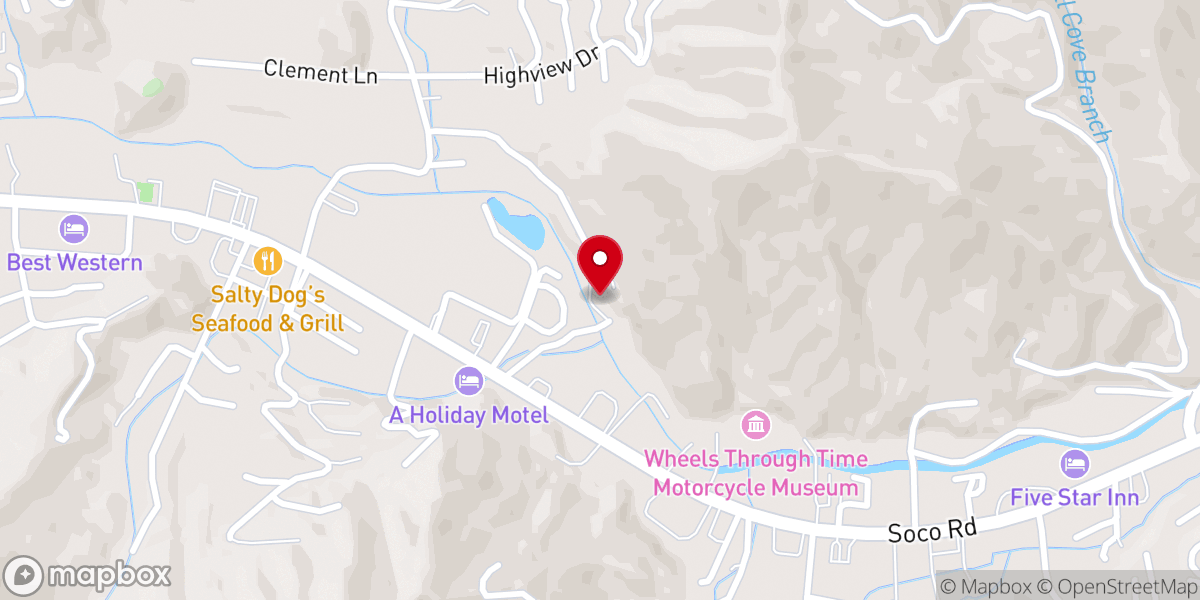 Map showing location of The Willow House & Social Barn