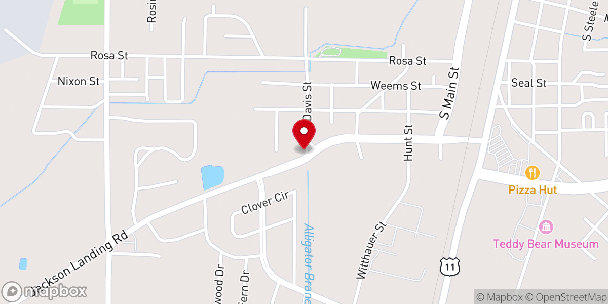 Map showing location of Greater Emanuel Missionary Baptist Church