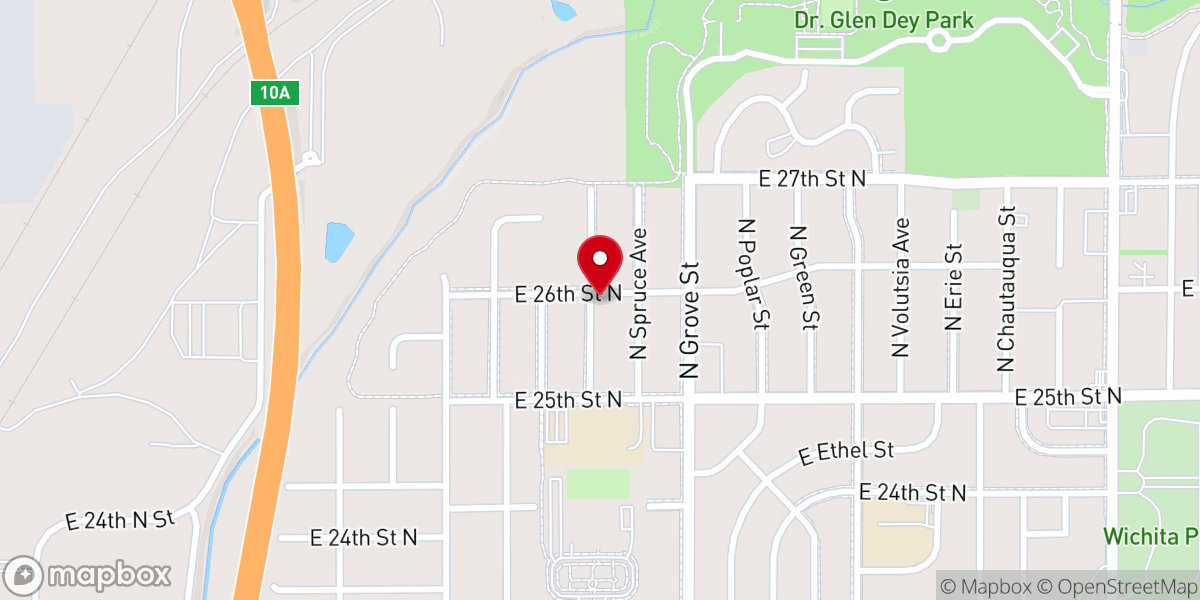 Map showing location of Seventeenth Street Baptist Church