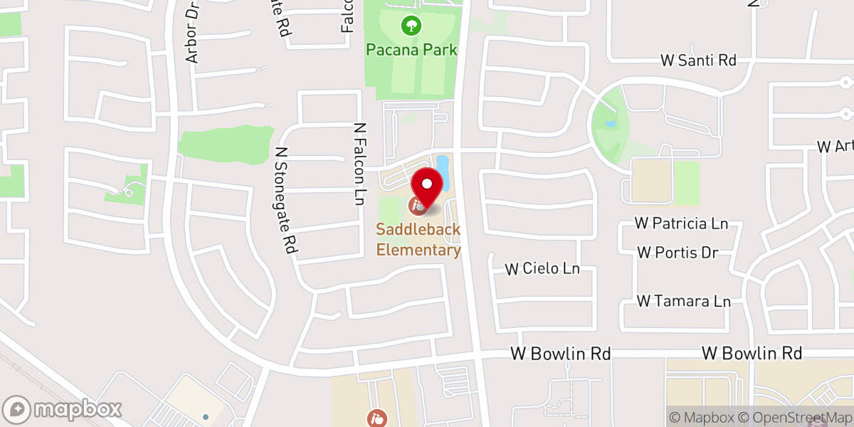 Map showing location of Maricopa Alliance Church