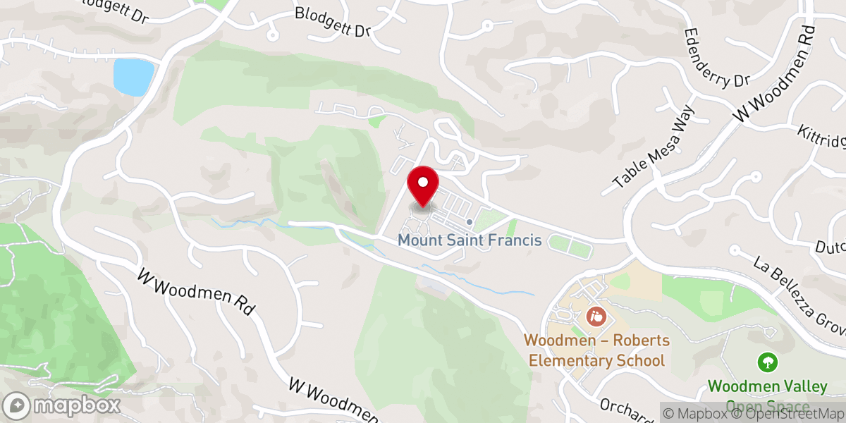 Map showing location of St Francis of Assisi Catholic Church