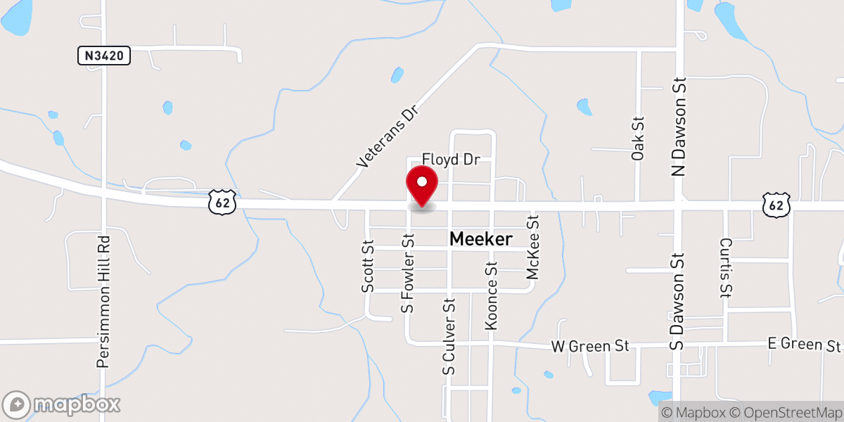 Map showing location of Meeker Youth Center