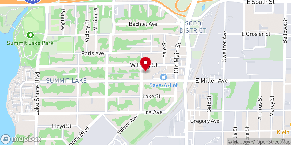 Map showing location of Front Porch Fellowship