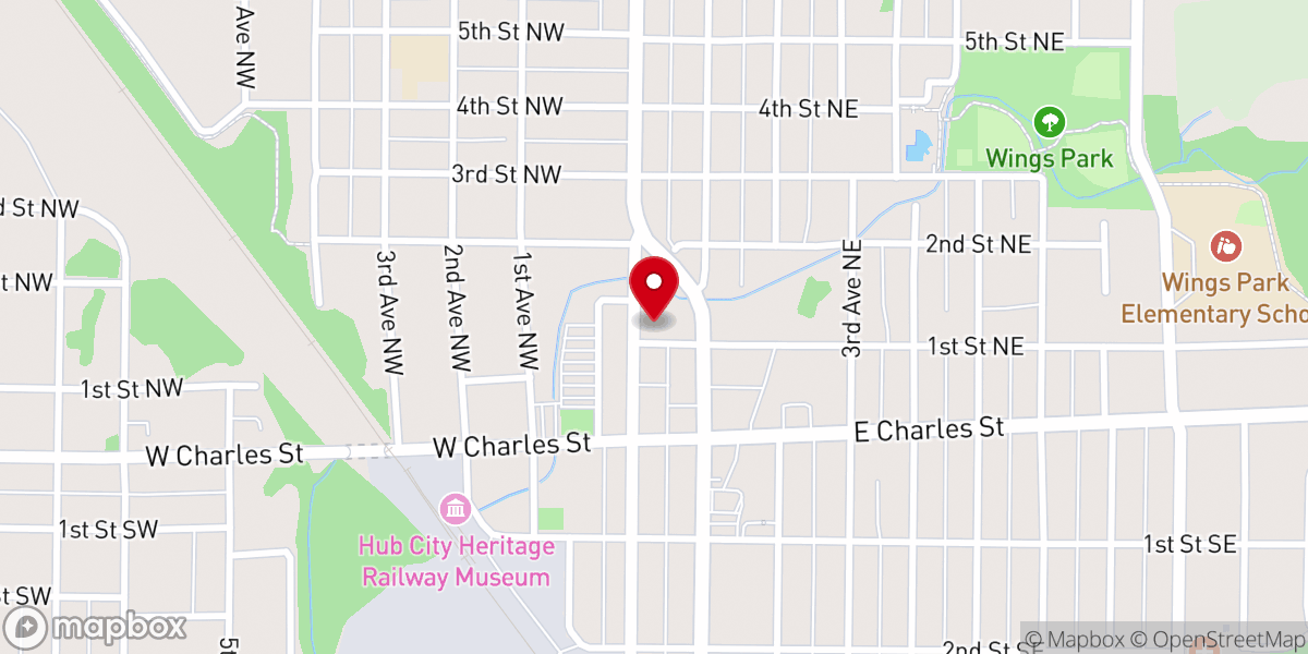 Map showing location of Grace United Methodist Church