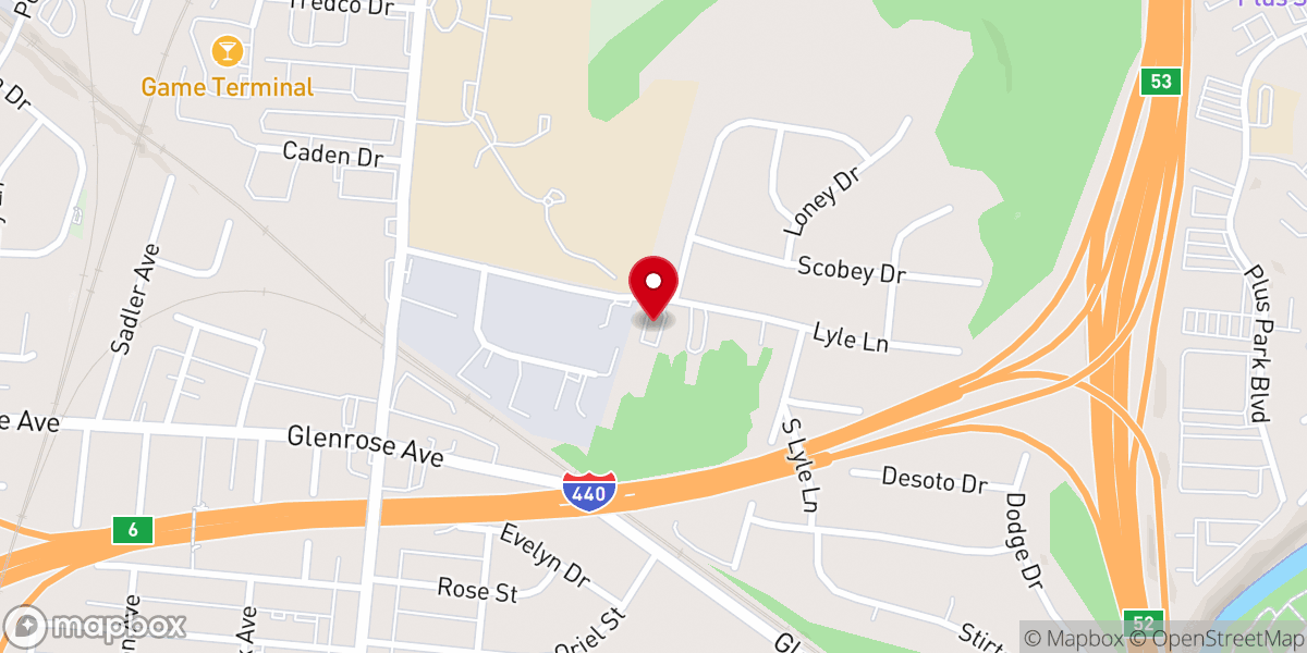 Map showing location of Lyle Lane Baptist Chapel