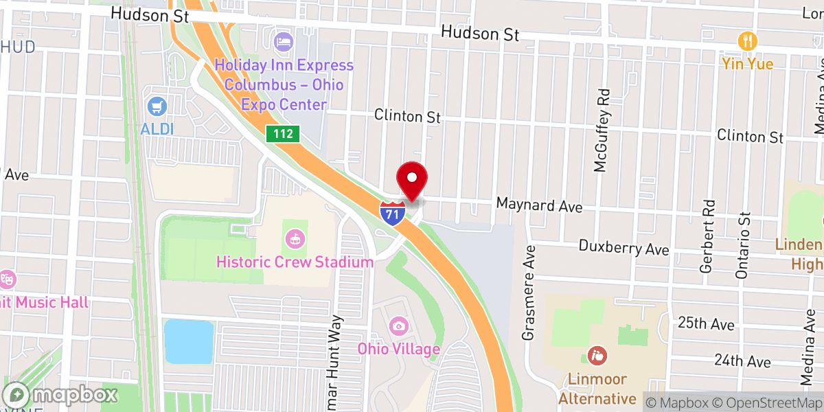 Map showing location of Jerusalem Tabernacle Missionary Baptist Church