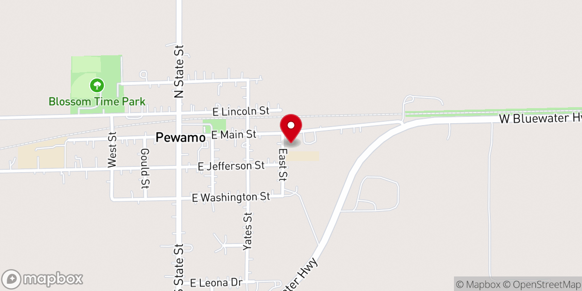 Map showing location of St. Joseph Church
