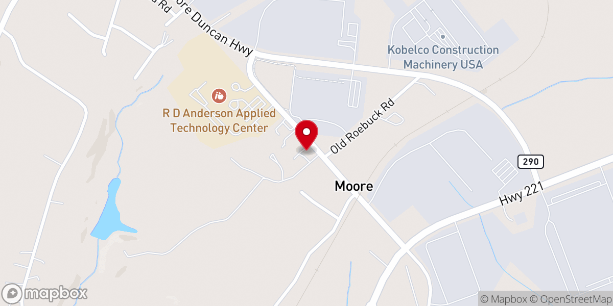 Map showing location of Center Point Presbyterian Church