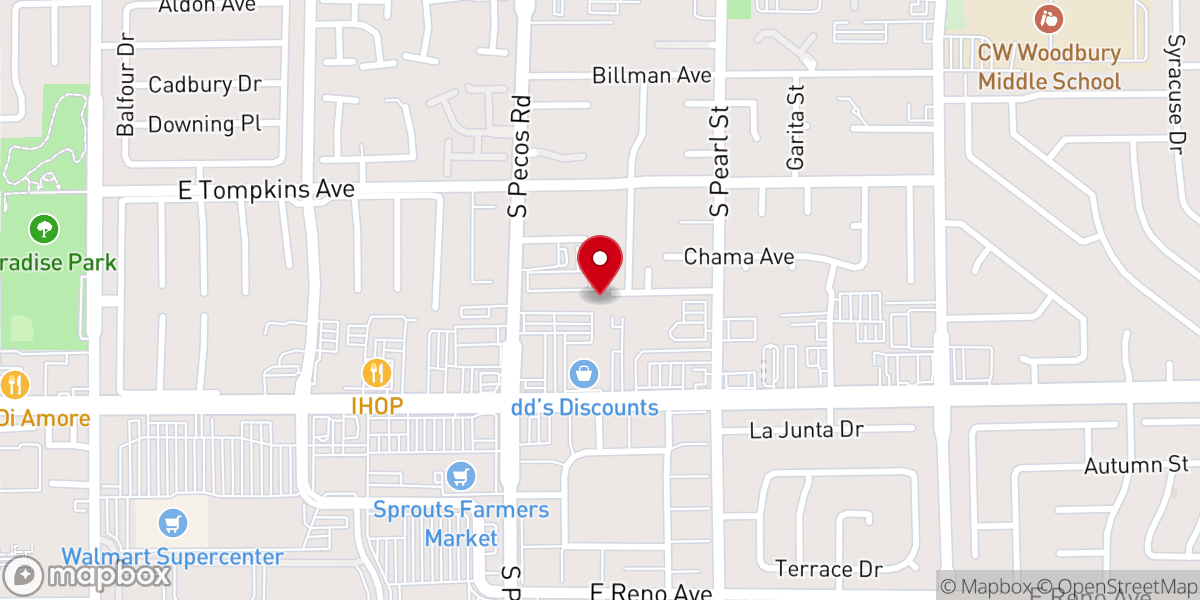 Map showing location of Praise Church of Las Vegas