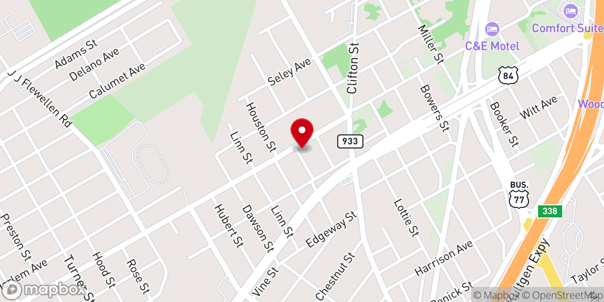 Map showing location of Good Samaritan Baptist Church