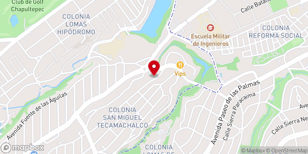 Map showing location of Templo Magen David