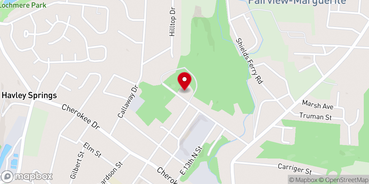 Map showing location of Liberty Baptist Church