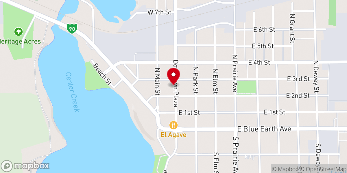 Map showing location of Martin County Youth For Christ