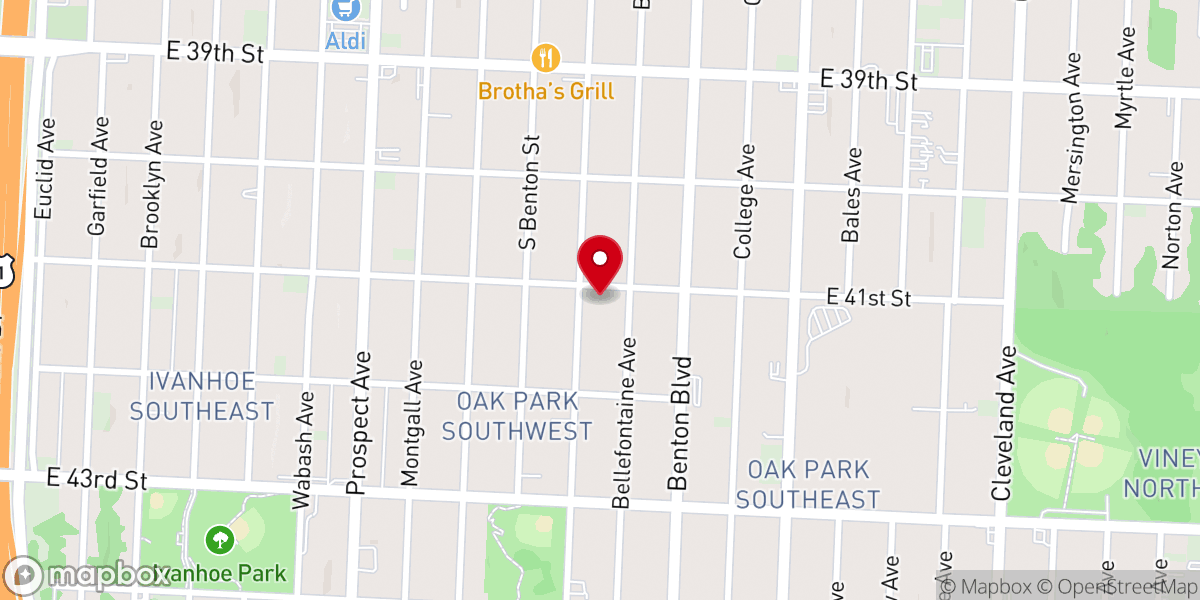 Map showing location of Mount Ararat Baptist Church