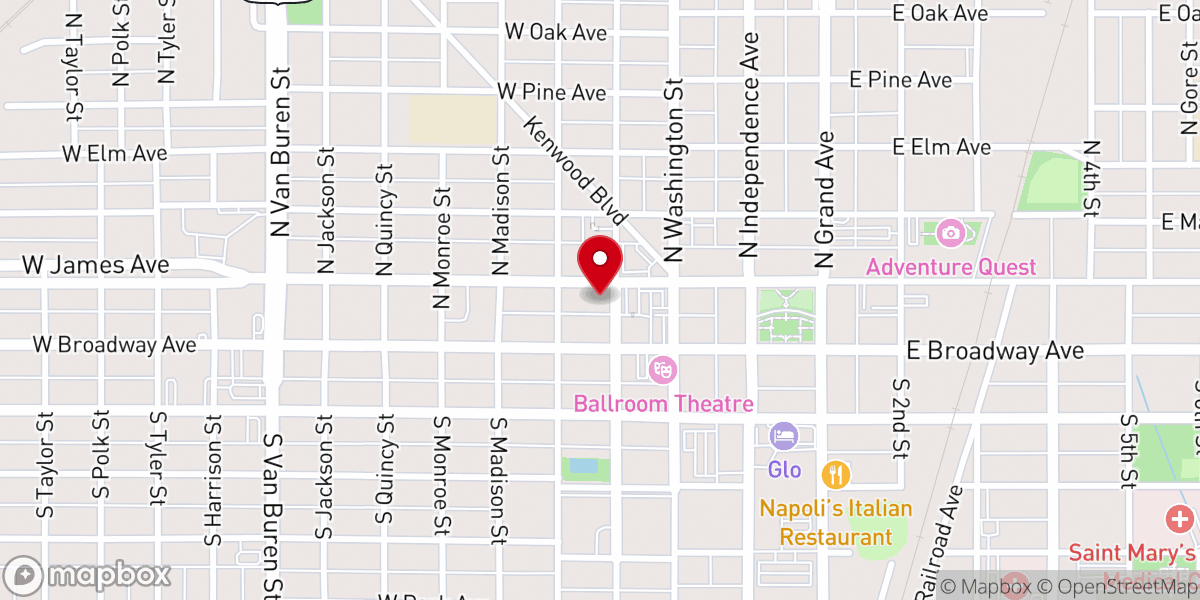 Map showing location of First United Methodist Church