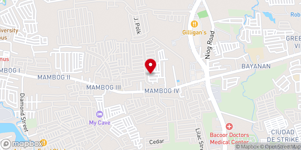 Map showing location of Parish of Jesus the Divine Mercy
