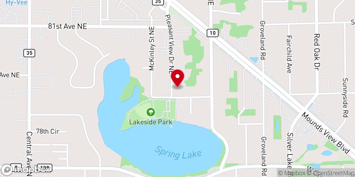 Map showing location of Pleasant View Deaf Assembly of God