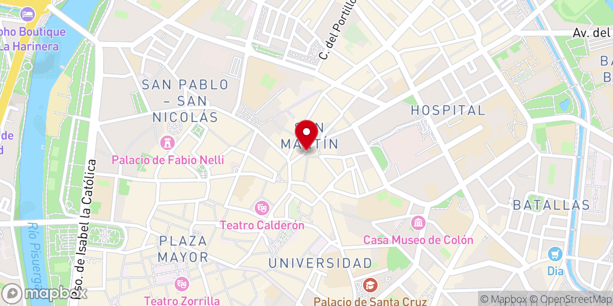 Map showing location of Iglesia de San Martín