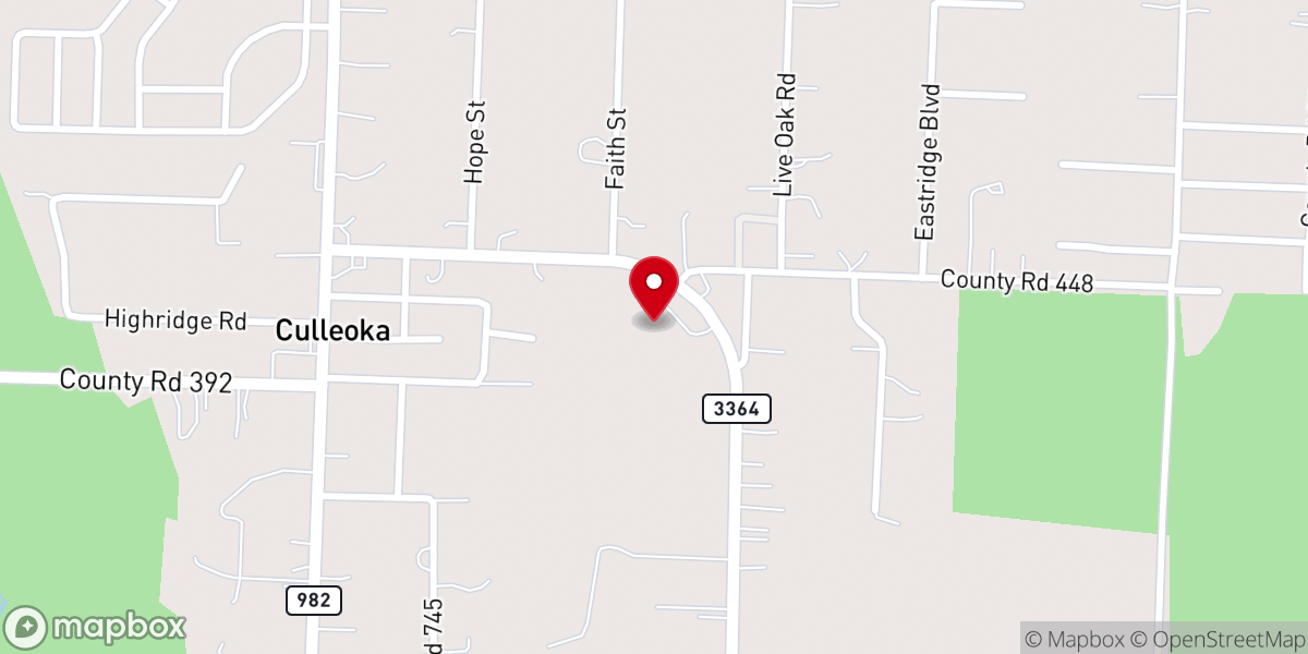 Map showing location of Cowboy Church of Collin County
