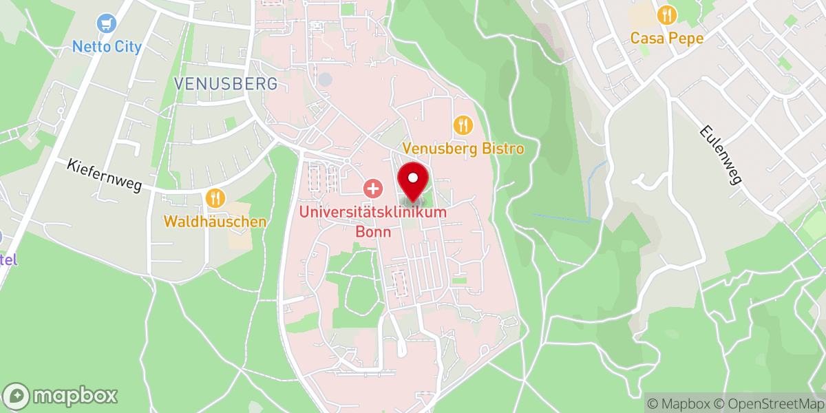 Map showing location of Klinikseelsorge ukb