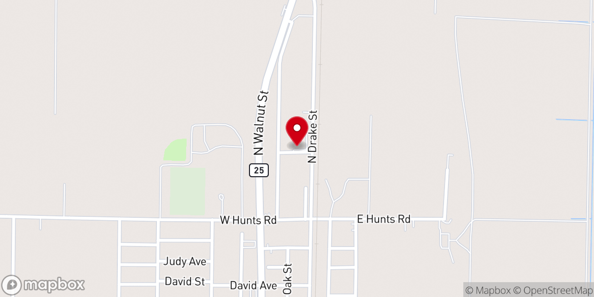 Map showing location of Northside Baptist Church