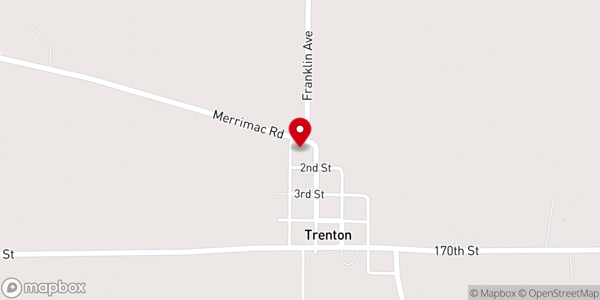 Map showing location of Trenton Missionary Church
