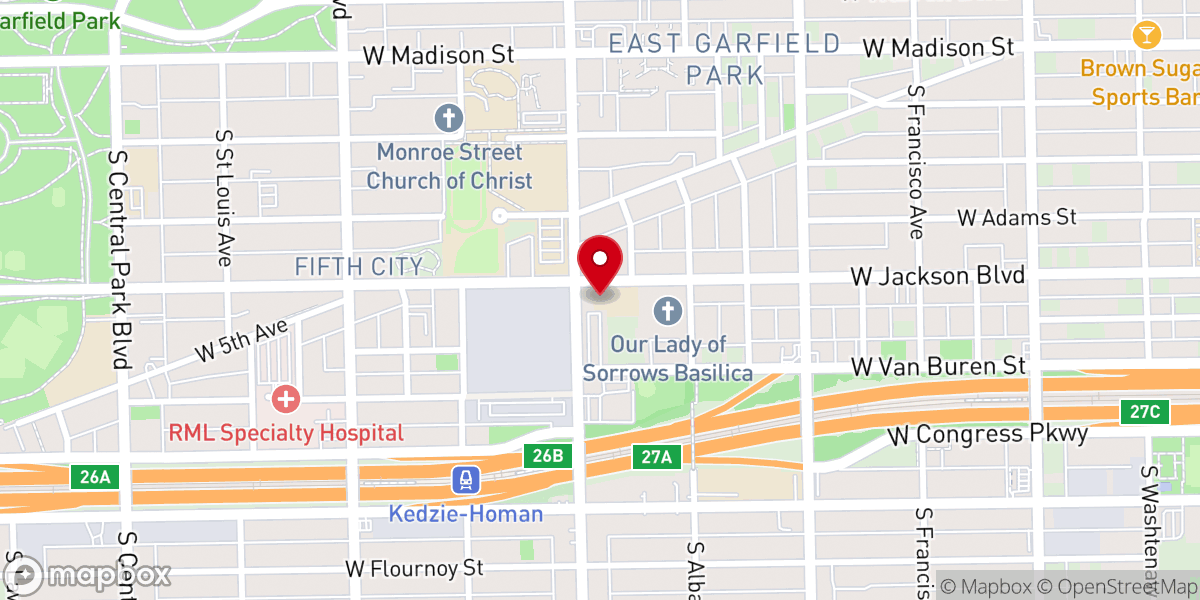 Map showing location of The Tree of Life Church of Christ