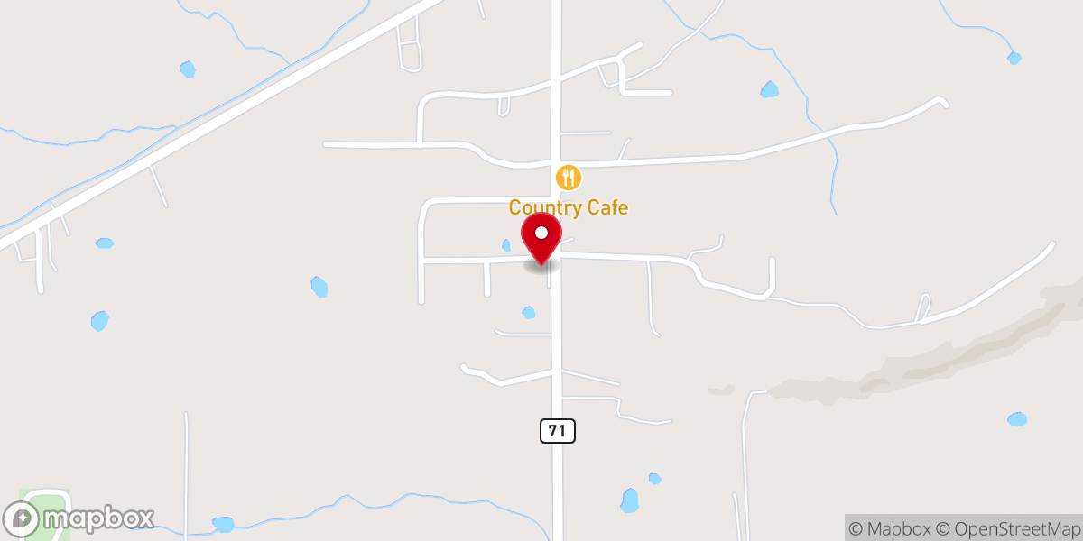 Map showing location of Enterprise Baptist Church