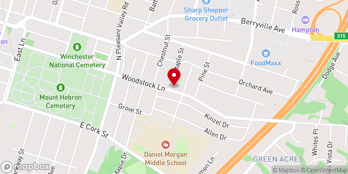 Map showing location of St Stephen CME Church