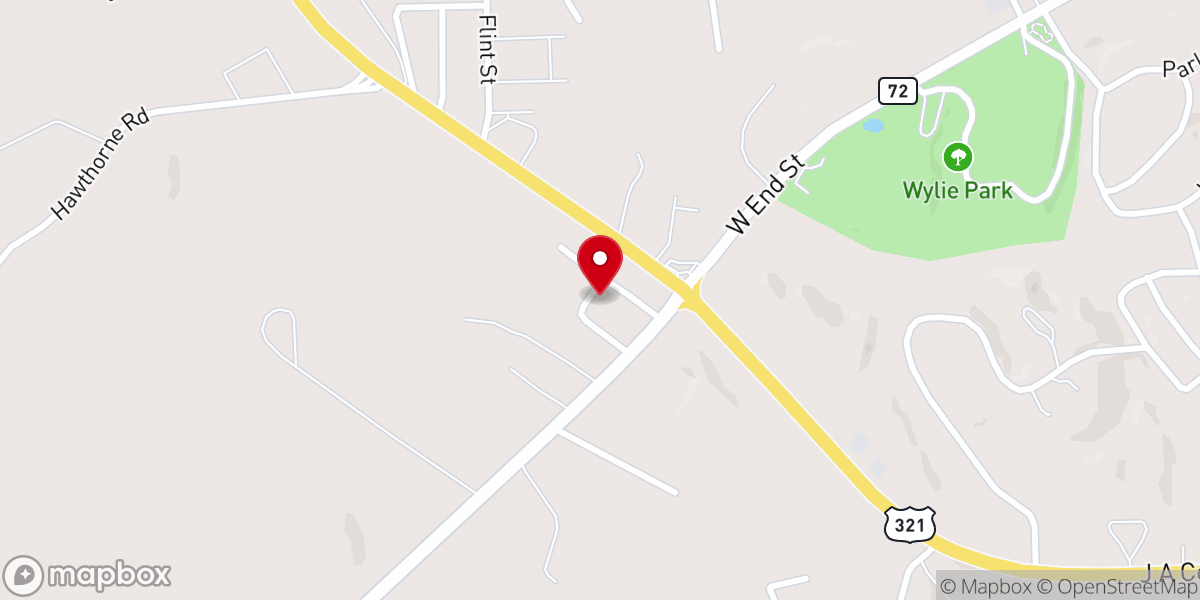 Map showing location of Lincolnville Church