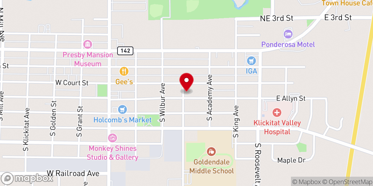 Map showing location of Holy Trinity Catholic Church