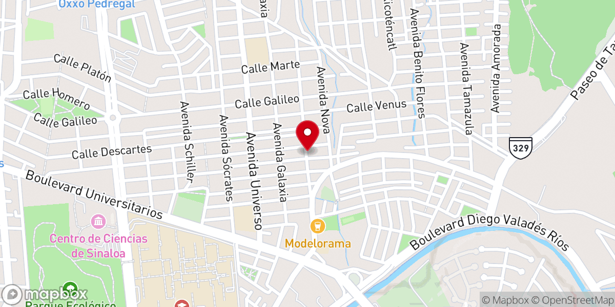 Map showing location of Parroquia de San Luis Gonzaga