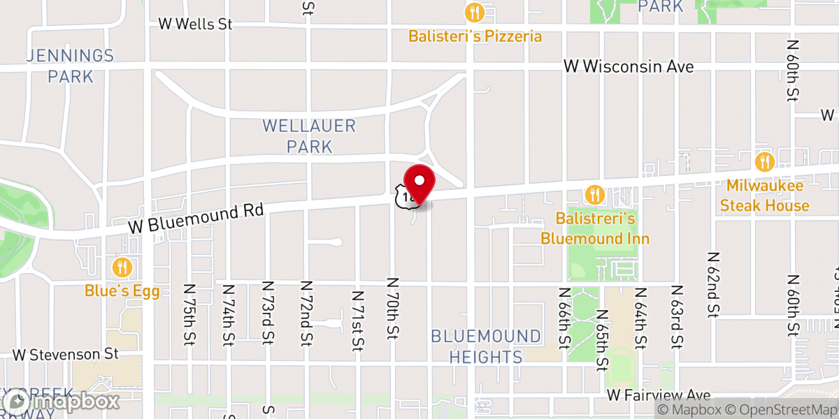 Map showing location of Nativity Lutheran Church